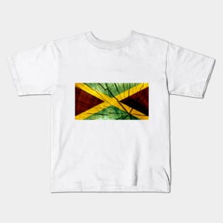 Flag of Jamaica - Tree Trunk Wood Kids T-Shirt